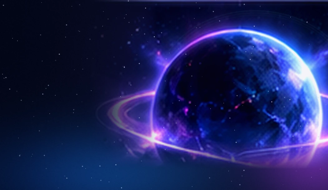 Planetă futuristă din colecția vizuală SYNTH